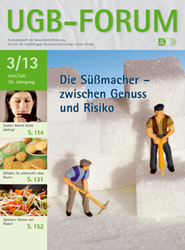 UGB-FORUM 3/2013: Zucker: Die Süßmacher – zwischen Genuss und Reue