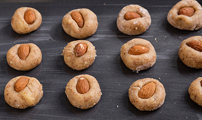 Rezept Mandelmürbchen - Backen für Weihnachten - Plätzchen - Kekse - Vollwertiges Weihnachtsgebäck