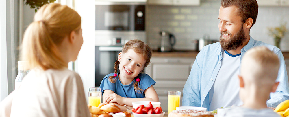 Zeit lassen beim Familienessen